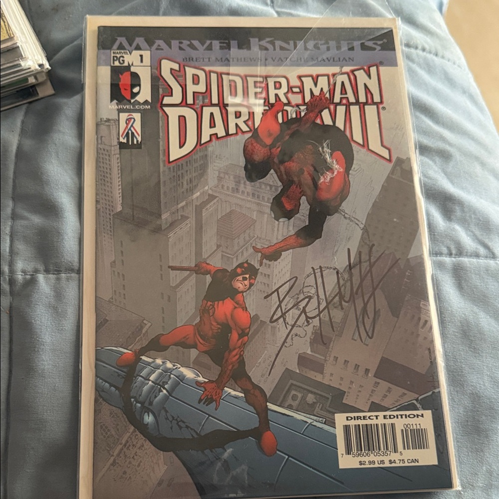 Spider-Man/Daredevil #1 Marvel Knights) VF/NM Signed